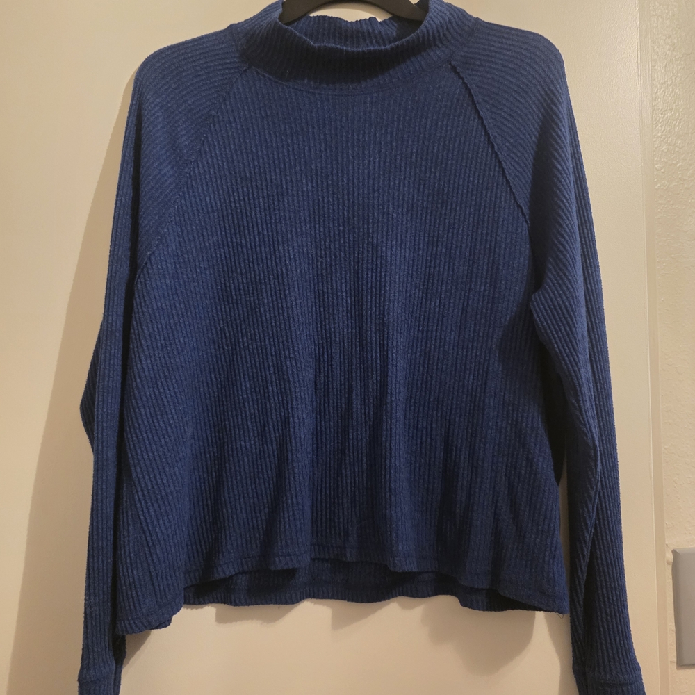 Abercrombie & Fitch Navy Cowl Neck Sweater